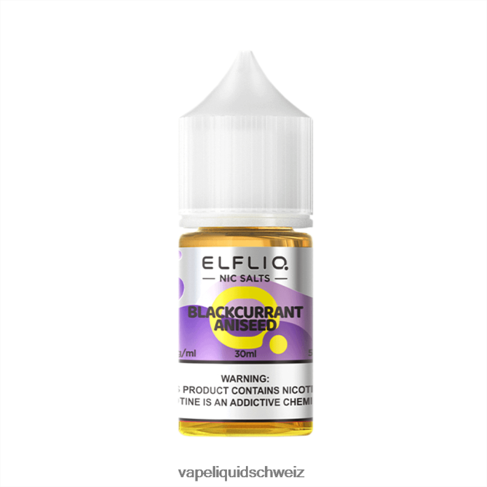 ELFBAR ELFLIQ Nic Salt 30ml schwarzer Johannisbeeranis 4L6F029 Vape Ohne Nikotin