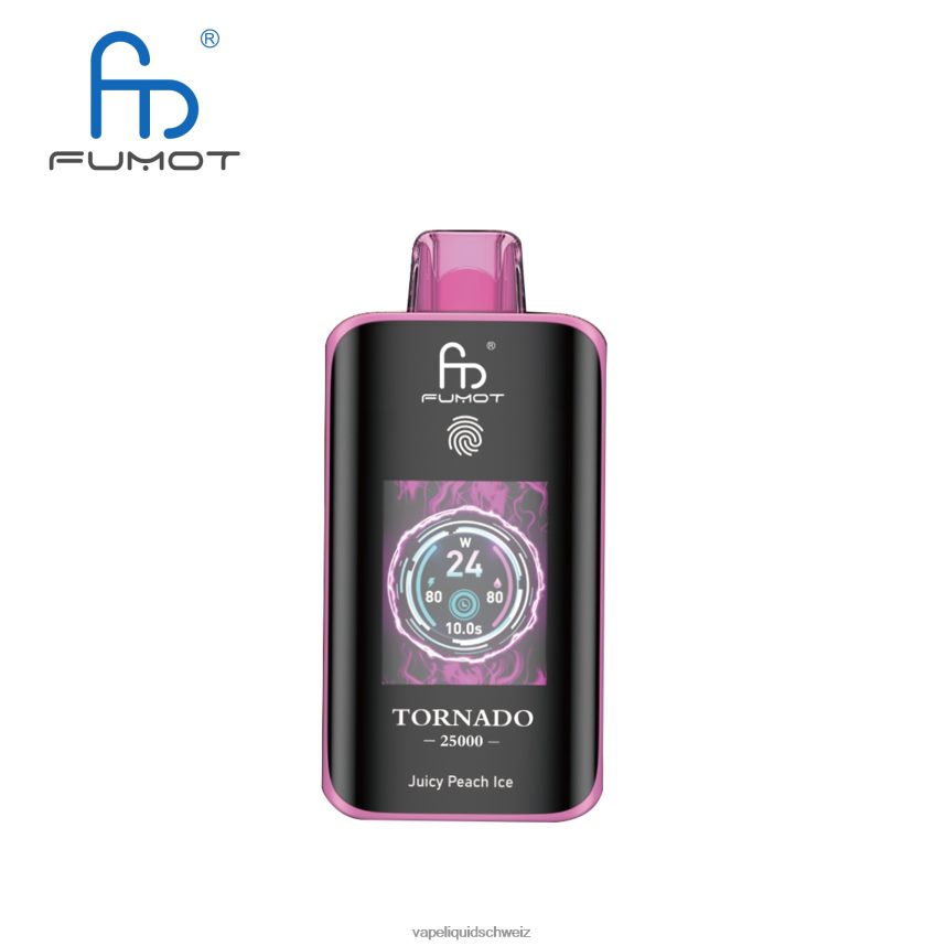 Vape Liquid - Fumot Tornado 25000 Einweg-Vaporizer saftiges Pfirsicheis 4ZZX447