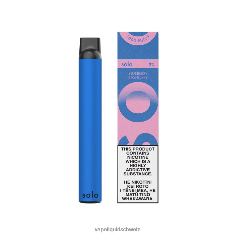 Vape Ohne Nikotin - Solo Einweg-Vape-Paradies-Kollektion Blaubeer-Himbeere 8JN00419