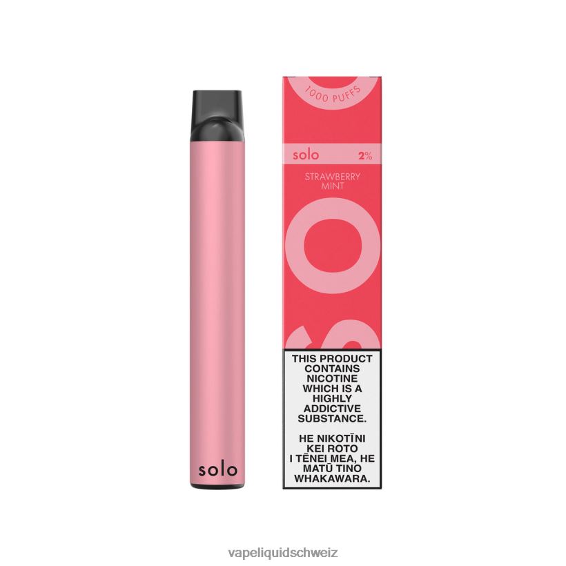 Vape Ohne Nikotin - Solo Einweg-Vapor Erdbeerminze 8JN0044