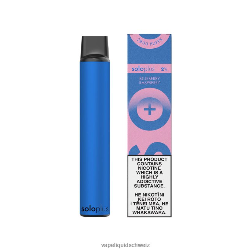 Vape Ohne Nikotin - Solo Plus Einweg-Vape-Paradies-Kollektion Blaubeer-Himbeere 8JN00439