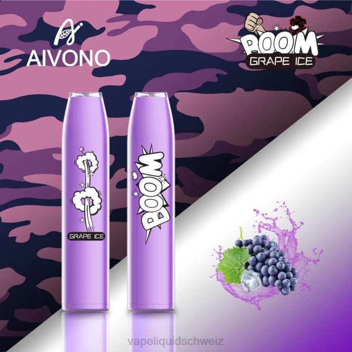 Vape Ohne Nikotin - Aivono AIM BOOM 600 Traubeneis VN8T359