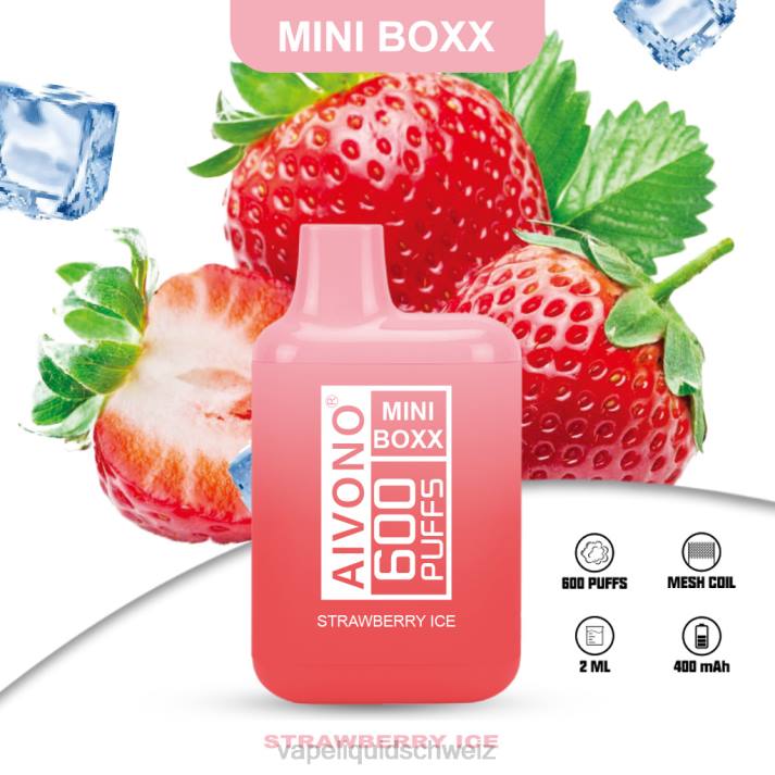 Vape Schweiz - Aivono AIM MINI BOXX 600 Erdbeereis VN8T236