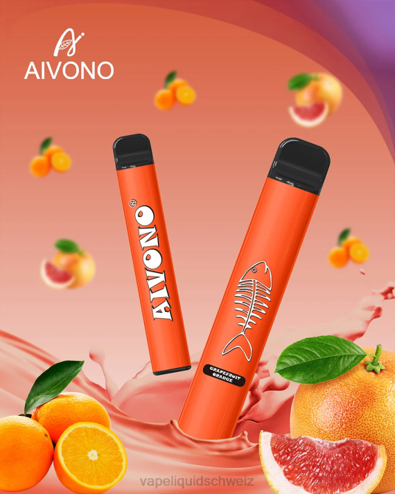 Vape Shop Zürich - Aivono AIM FISHBONE 600 Grapefruit-Orange VN8T280