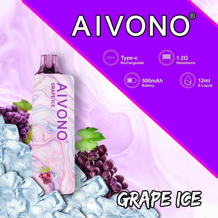 Vape Liquid - Aivono AIM GUN 7000 Traubeneis VN8T102
