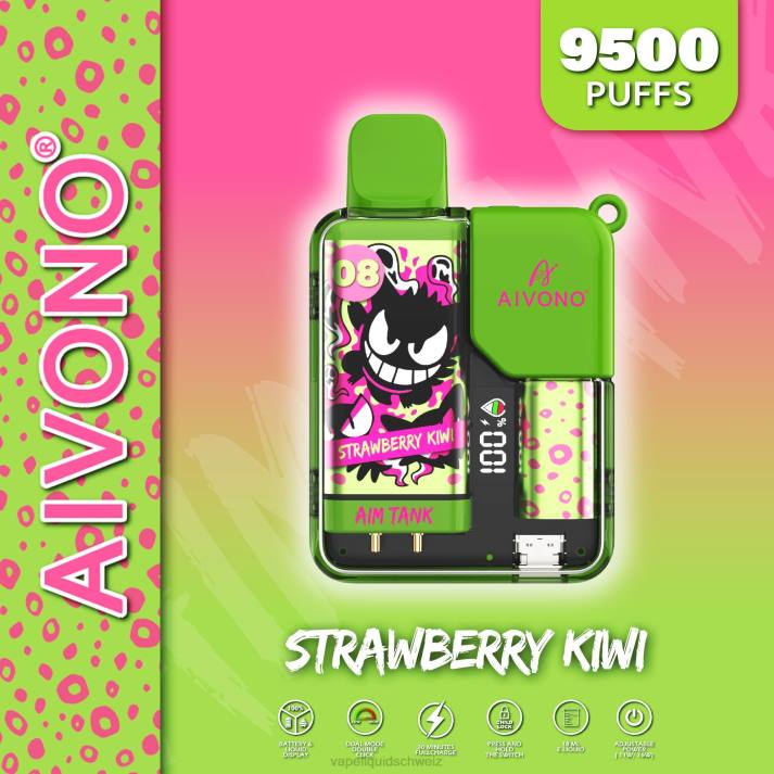 Vape Liquid - Aivono AIM TANK 9500 Erdbeer-Kiwi VN8T47