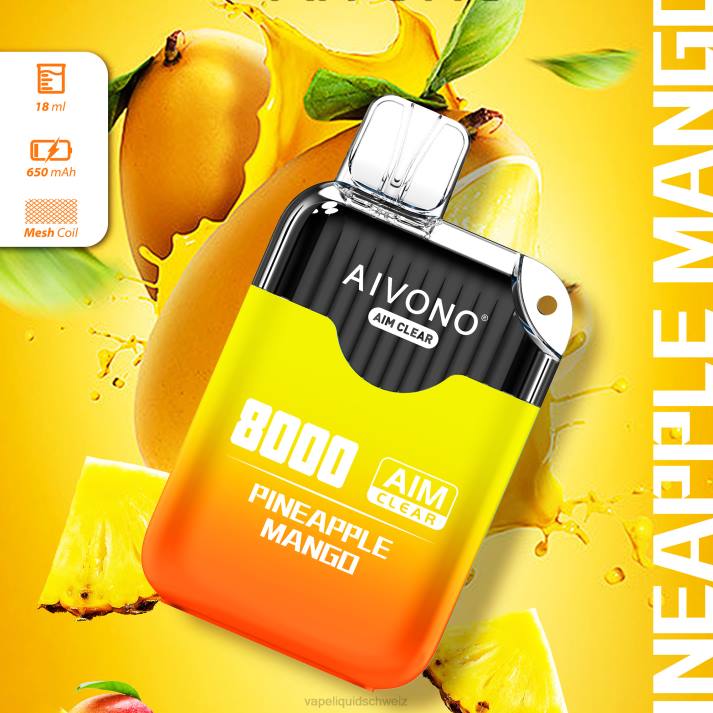 Vape Ohne Nikotin - Aivono AIM CLEAR 8000 Ananas-Mango VN8T209