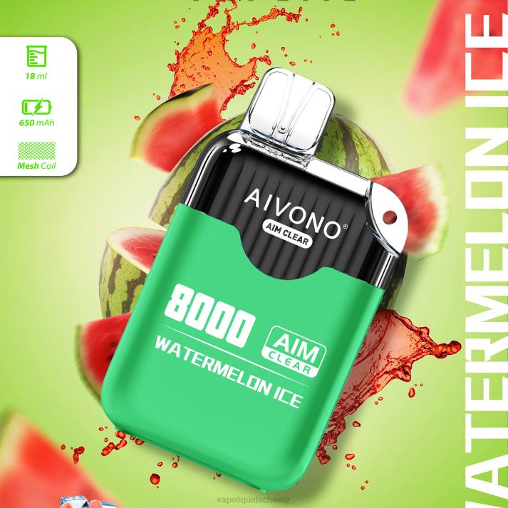 Vape Ohne Nikotin - Aivono AIM CLEAR 8000 Wassermeloneneis VN8T204