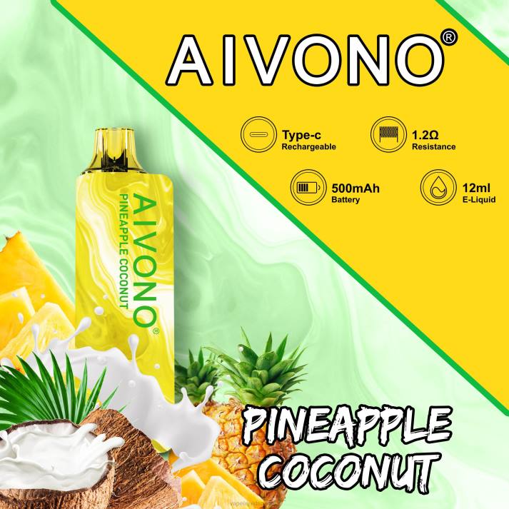 Vape Schweiz - Aivono AIM GUN 7000 Ananas-Kokosnuss VN8T106
