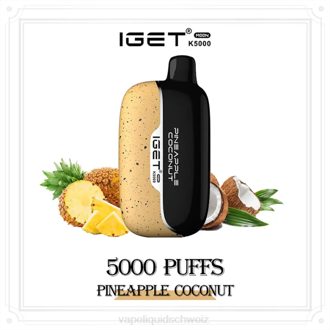 Vape Schweiz - IGET Moon k5000 Ananas-Kokosnuss H20616