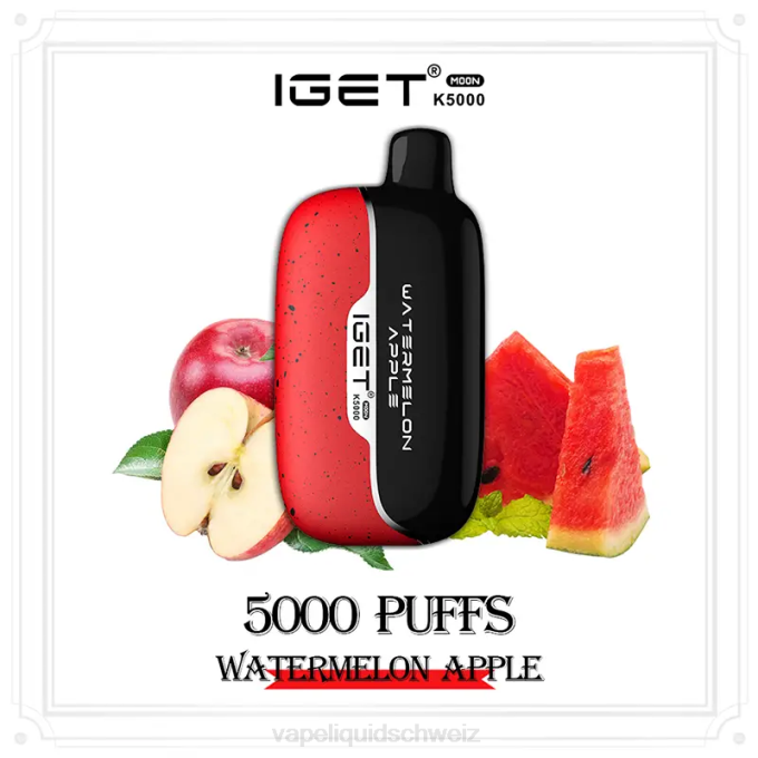 Vape Schweiz - IGET Moon k5000 Wassermelonenapfel H2066
