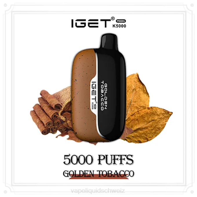 Vape Schweiz - IGET Moon k5000 goldener Tabak H2061