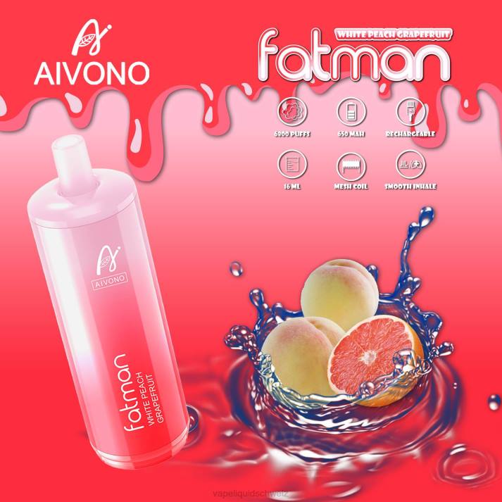 Vape Shop Zürich - Aivono FATMAN 6800 Grapefruit VN8T25