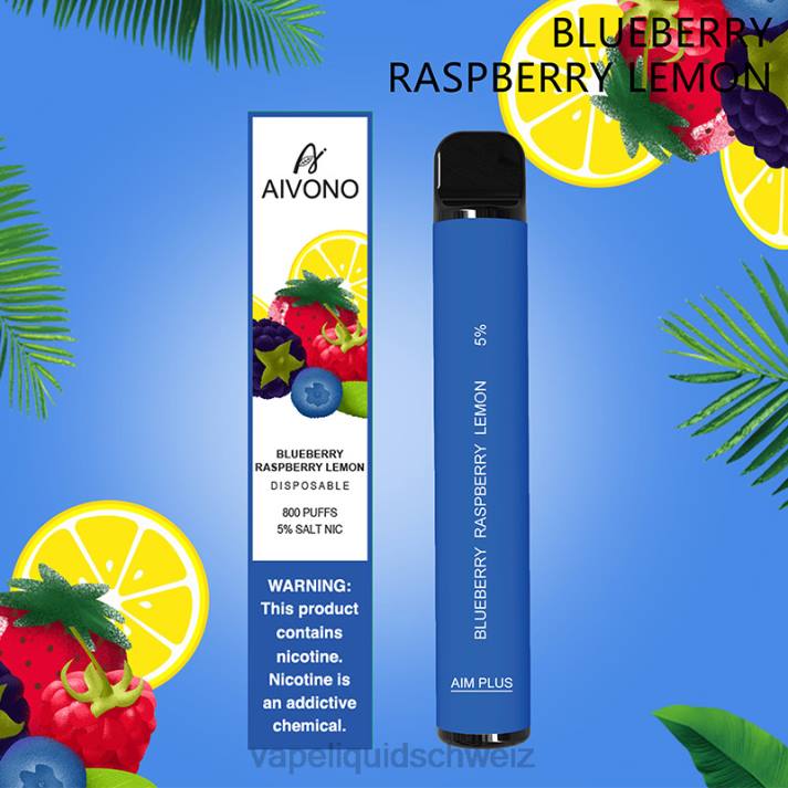 E-Liquid Schweiz - Aivono AIM PLUS 800 Blaubeer-Himbeer-Zitrone VN8T173