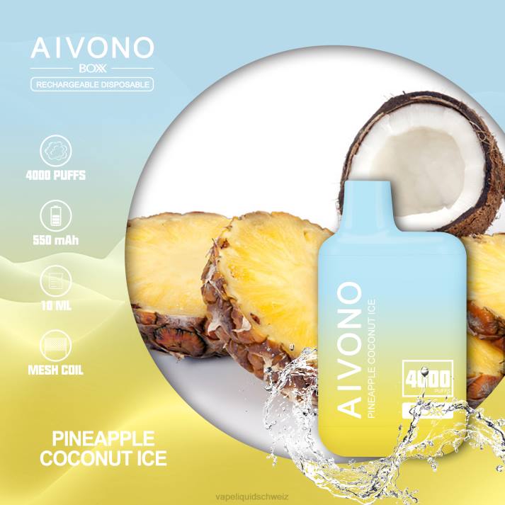 Vape Liquid - Aivono AIM BOXX 4000 Ananas-Kokos-Eis VN8T222
