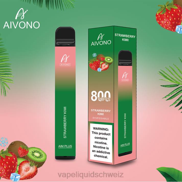 Vape Ohne Nikotin - Aivono AIM PLUS 800 Erdbeer-Kiwi VN8T194