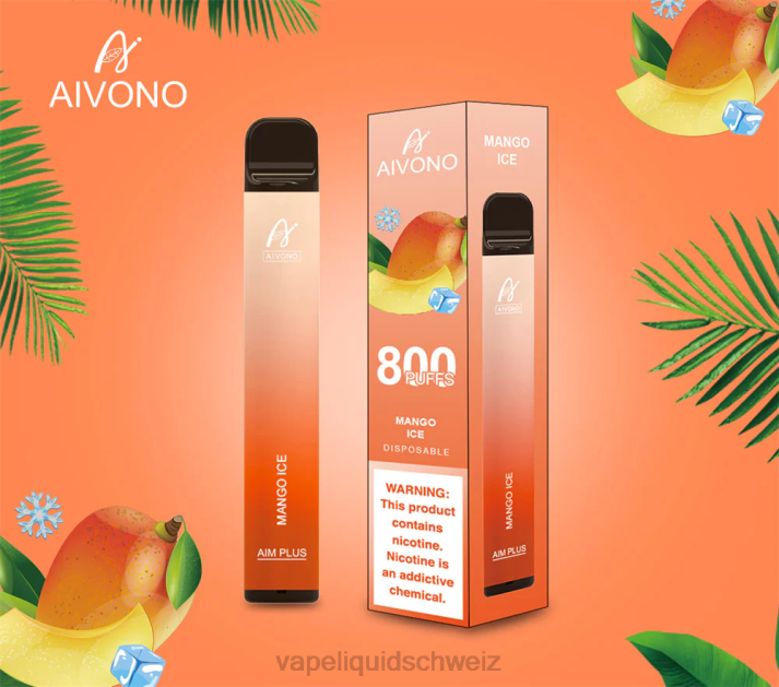 Vape Ohne Nikotin - Aivono AIM PLUS 800 Mango-Eis VN8T184