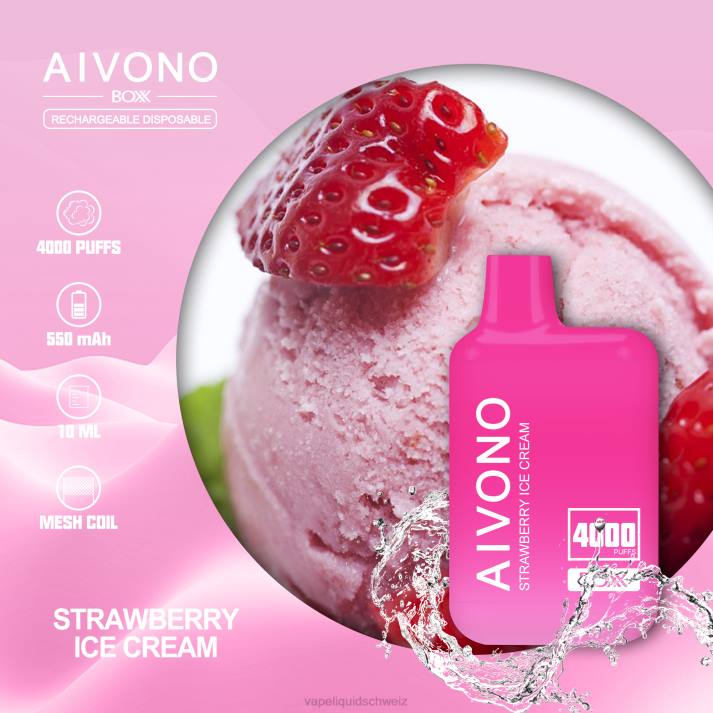 Vape Schweiz - Aivono AIM BOXX 4000 Erdbeereis VN8T221