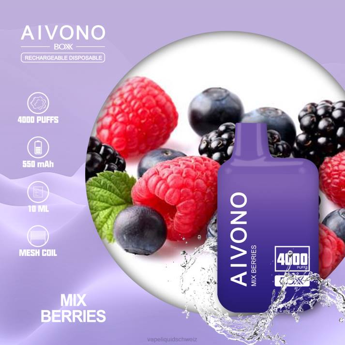 Vape Shop Zürich - Aivono AIM BOXX 4000 Beeren mischen VN8T215