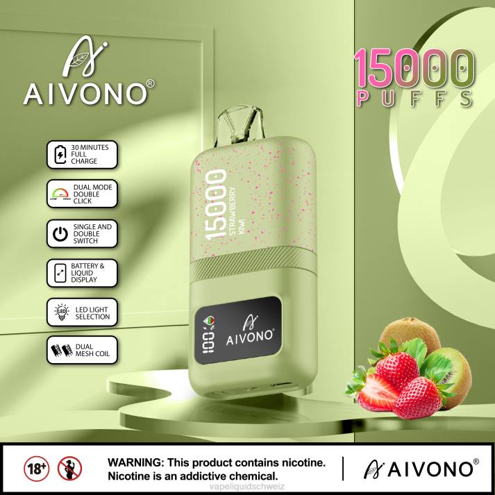 E-Liquid Schweiz - Aivono AIM magic 15000 Erdbeer-Kiwi VN8T63