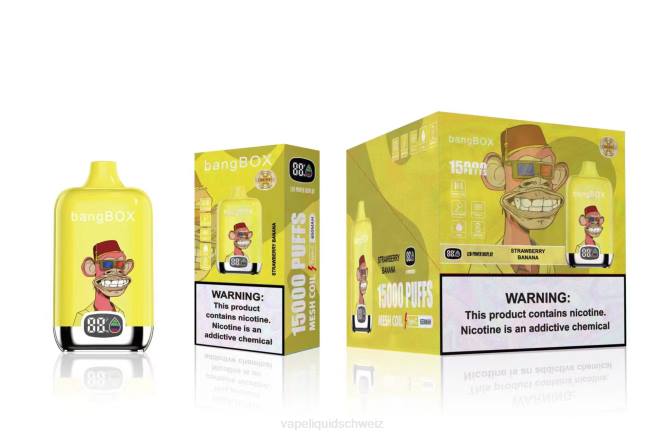 E-Liquid Schweiz - Bang Box 15000 Züge Erdbeerbanane 0VPV43