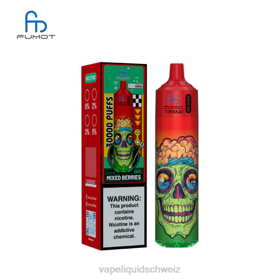 E-Liquid Schweiz - Fumot Tornado 30.000 Musik gemischte Beeren XD6818