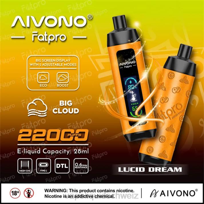 Vape Liquid - Aivono Fatpro 22000 klarer Traum VN8T7