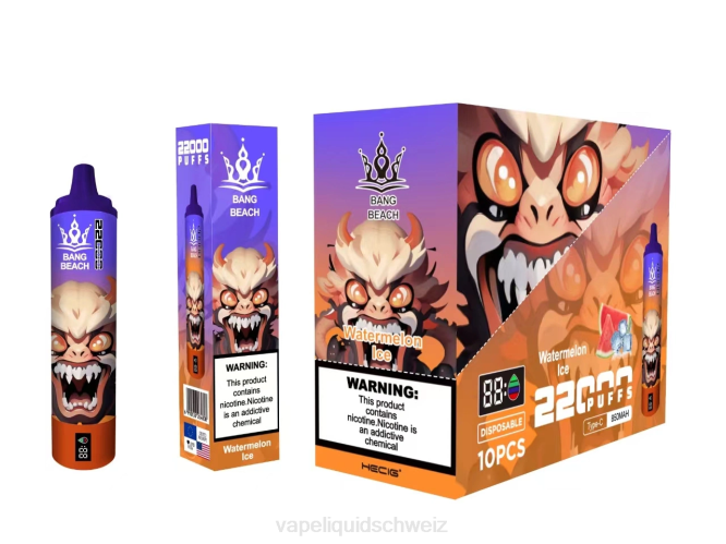 Vape Liquid - Bang Beach 22000 Züge intelligenter Bildschirm Wassermeloneneis 0VPV22
