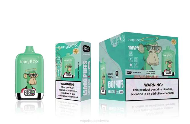 Vape Liquid - Bang Box 15000 Züge Himbeer-saurer Apfel 0VPV42