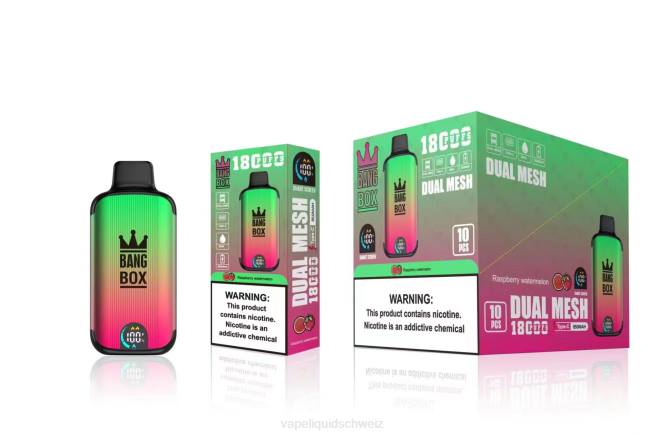 Vape Liquid - Bang Box 18000 Züge Himbeer-Wassermelone 0VPV97