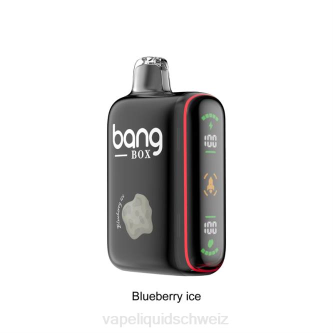 Vape Liquid - Bang Box 9000–18000 Züge, intelligente Leistungsanzeige Blaubeereis 0VPV32