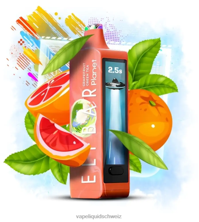 Vape Liquid - Elf Bar Planet 25000 Grapefruit-Grüntee 2RP6417