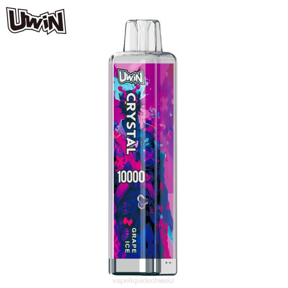 Vape Liquid - UWIN CRYSTAL 10000 Einweg-Vapes Traubeneis DP6X2