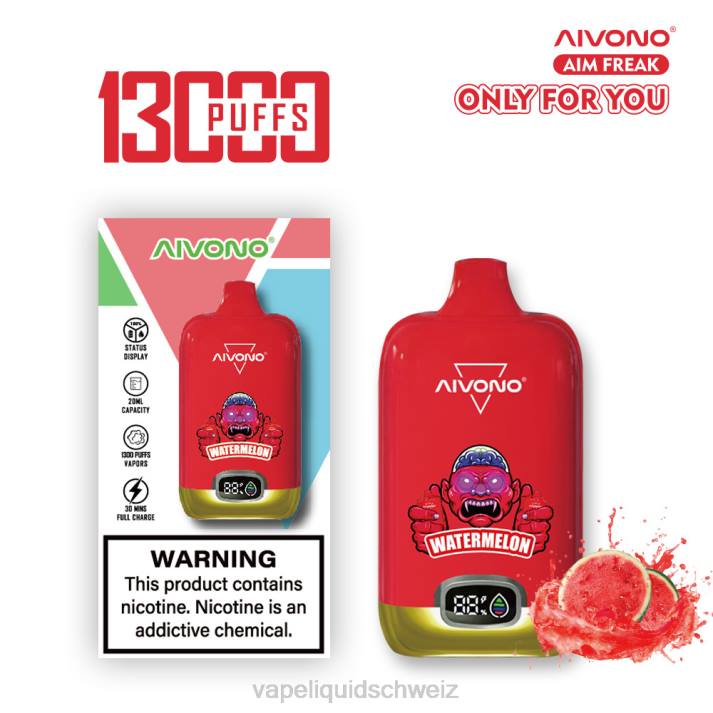 Vape Ohne Nikotin - Aivono AIM FREAK 13000 Wassermelone VN8T244