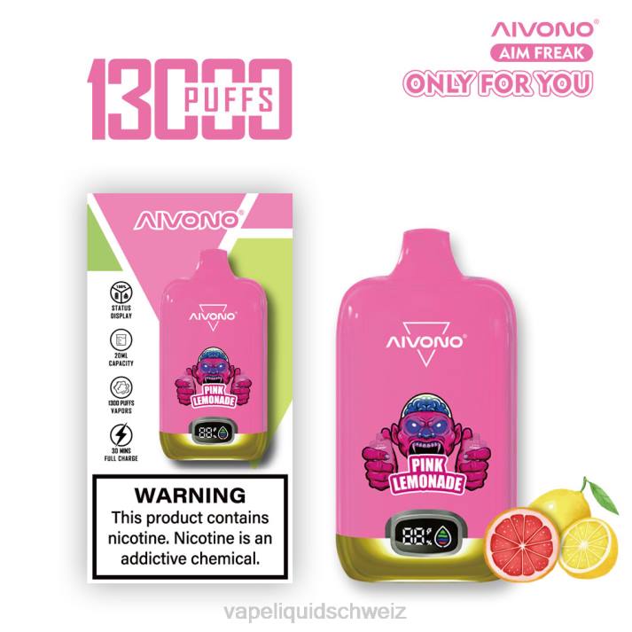 Vape Ohne Nikotin - Aivono AIM FREAK 13000 rosa Limonade VN8T249