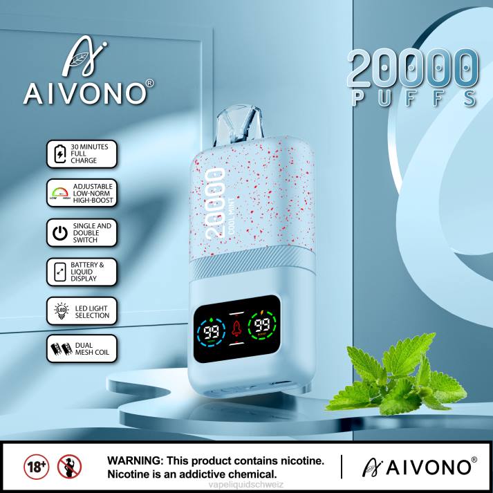 Vape Ohne Nikotin - Aivono AIM magic 20000 kühle Minze VN8T84