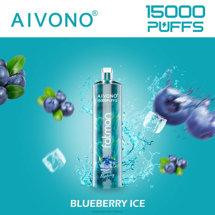 Vape Ohne Nikotin - Aivono FATMAN 15000 Blaubeereis VN8T14