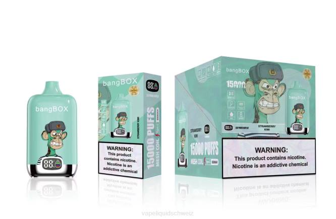 Vape Ohne Nikotin - Bang Box 15000 Züge Erdbeer-Kiwi 0VPV39
