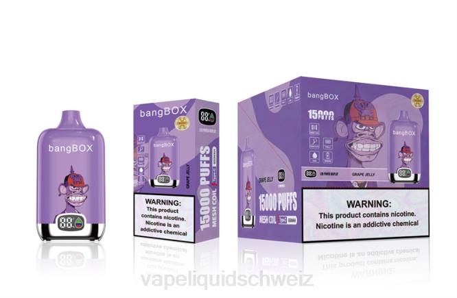 Vape Ohne Nikotin - Bang Box 15000 Züge Traubengelee 0VPV49