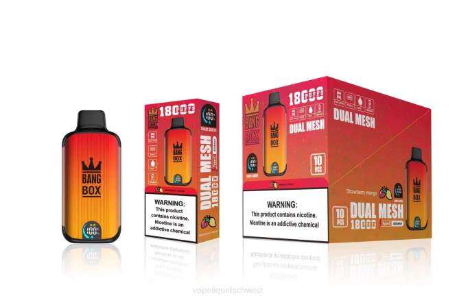 Vape Ohne Nikotin - Bang Box 18000 Züge Erdbeer-Mango 0VPV99
