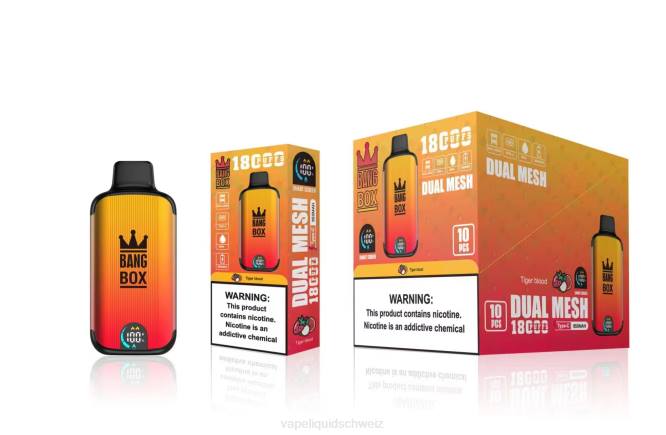 Vape Ohne Nikotin - Bang Box 18000 Züge Tigerblut 0VPV94