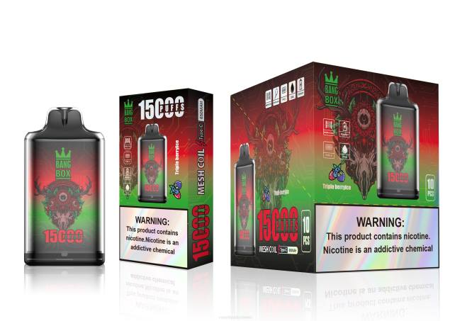 Vape Ohne Nikotin - Bang Box s1-15000 Züge dreifaches Beereneis 0VPV104