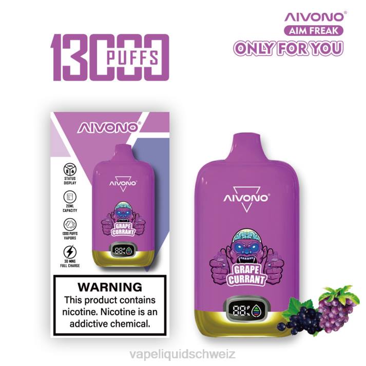 Vape Schweiz - Aivono AIM FREAK 13000 Trauben-Johannisbeere VN8T251