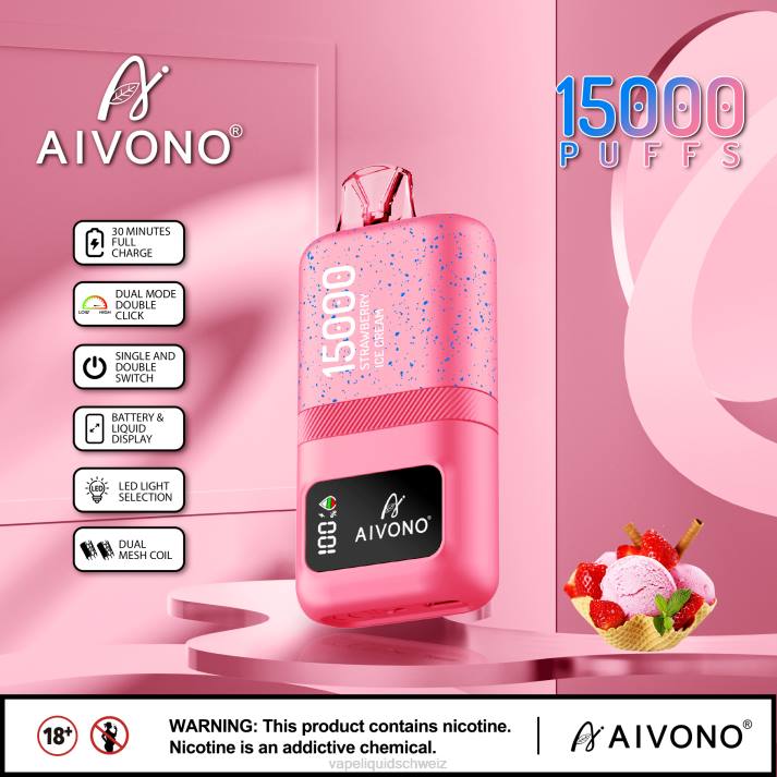 Vape Schweiz - Aivono AIM magic 15000 Erdbeereis VN8T66