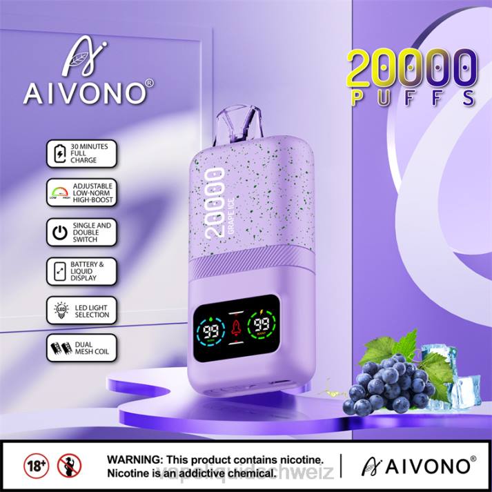 Vape Schweiz - Aivono AIM magic 20000 Traubeneis VN8T86