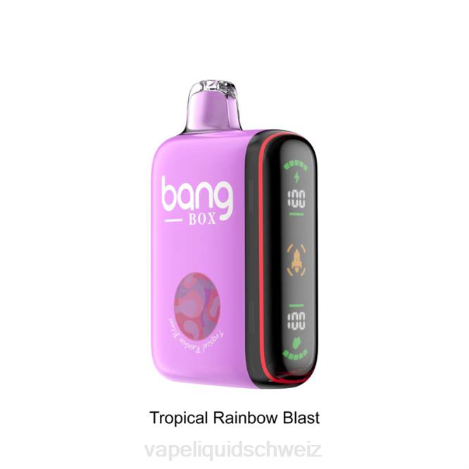 Vape Schweiz - Bang Box 9000–18000 Züge, intelligente Leistungsanzeige tropische Regenbogenexplosion 0VPV36