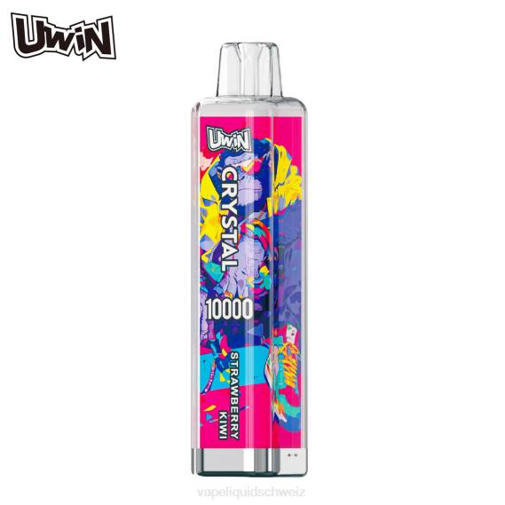 Vape Schweiz - UWIN CRYSTAL 10000 Einweg-Vapes Erdbeer-Kiwi DP6X11