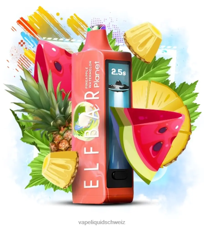 Vape Shop Zürich - Elf Bar Planet 25000 Ananas-Wassermelone 2RP6425