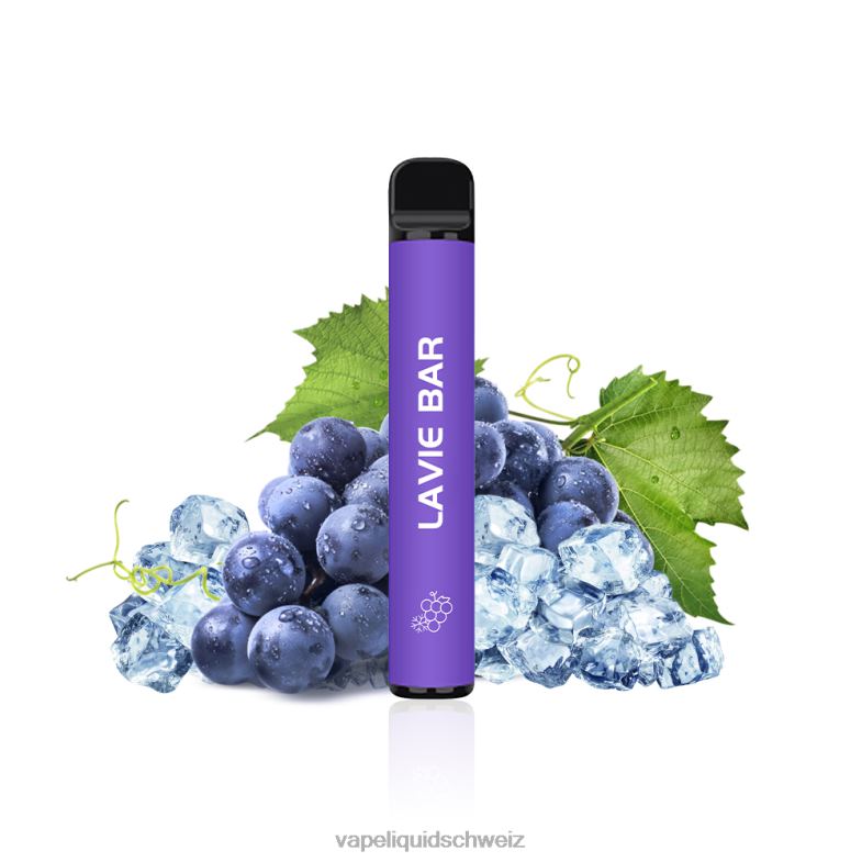 Vape Liquid - LAVIE BAR 2% Version 800 Züge Traubeneis 6626B322