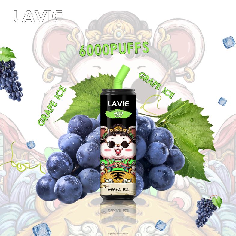 Vape Ohne Nikotin - LAVIE Coke BAR 6000 Züge Traubeneis 6626B269